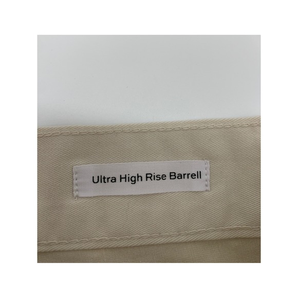 FRAME Jeans Womens 27 Beige Ultra High Rise Barrell Denim Pants - Picture 4 of 11
